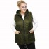B21-6629AK Sleeveless jacket with zipper and hood - Cypress Green