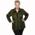 B21-6629G Jacket with zipper and collar - Cypress Green