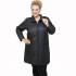 B21-6629MG Long jacket with zipper and collar - Black