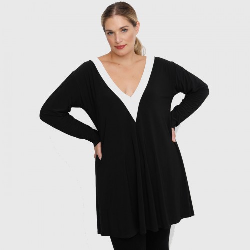 B22-176V Evaze blousedress - White