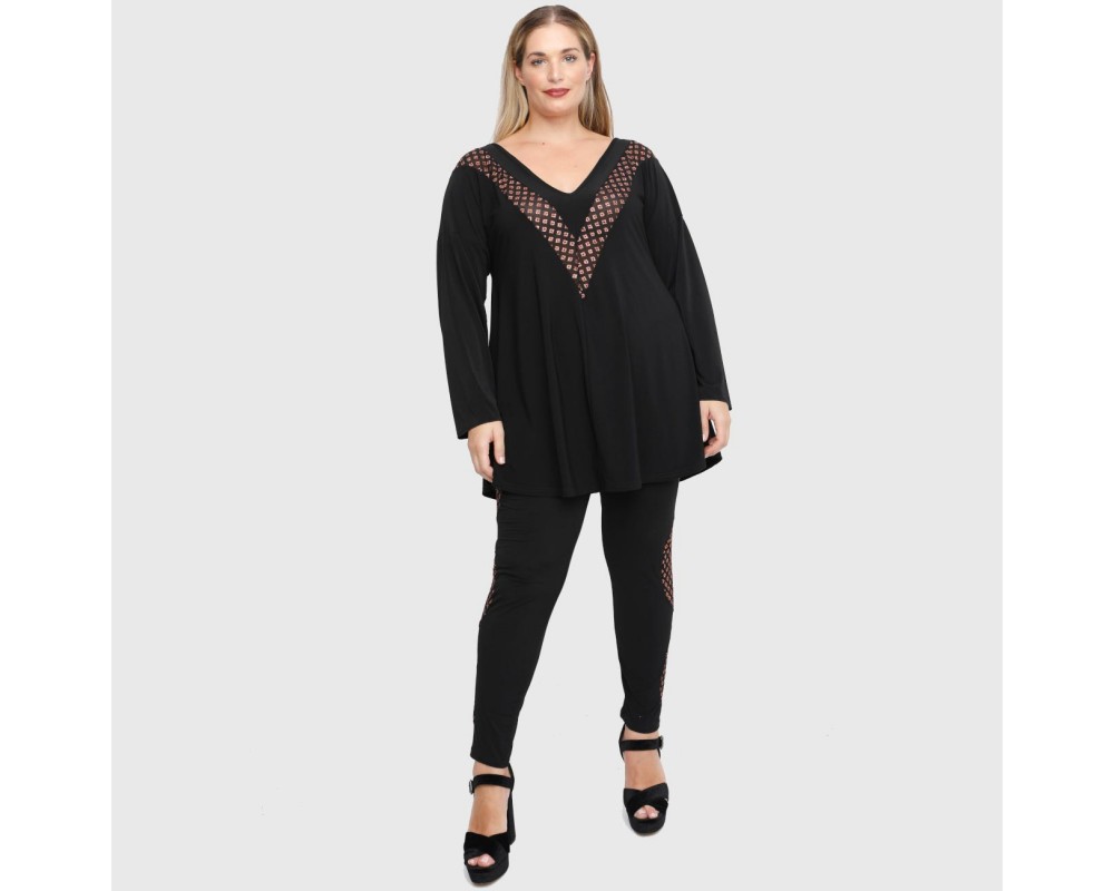 B22-2009V Evaze blouse Plus Size