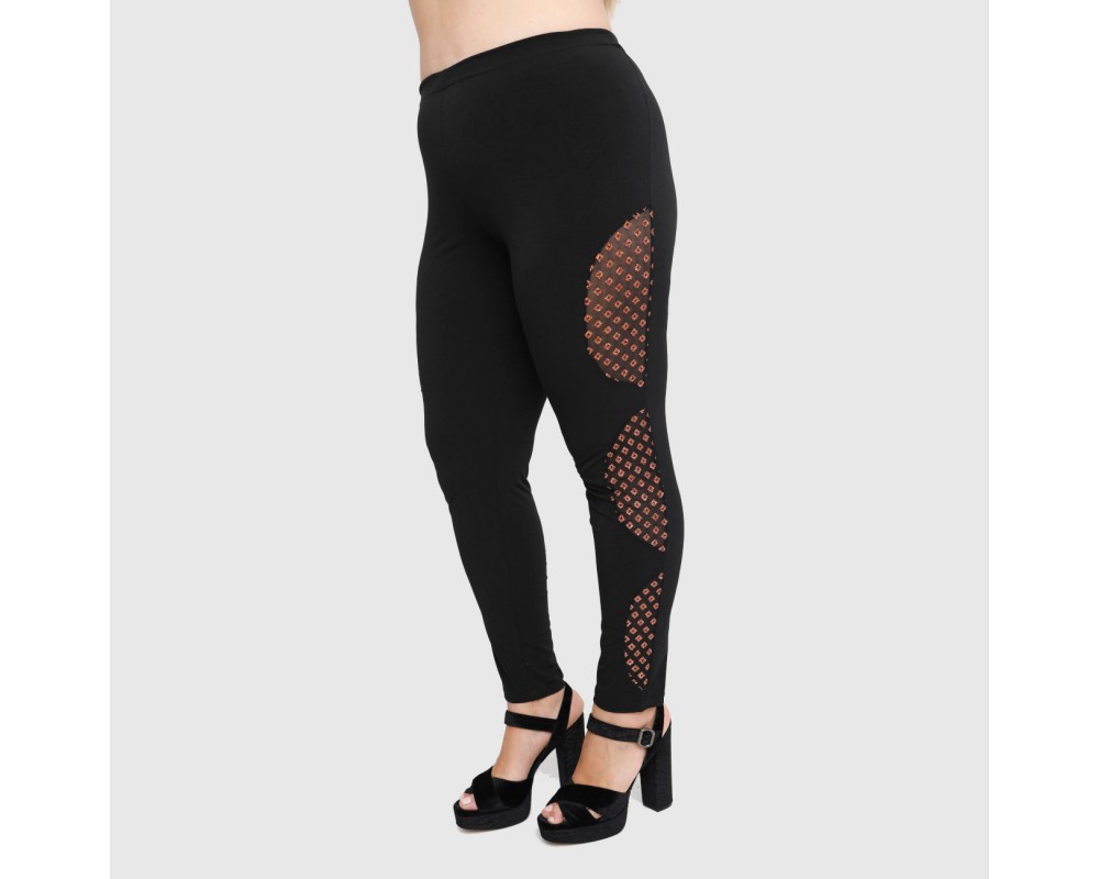 B22-2063KOM Leggings Lurex Plus Size