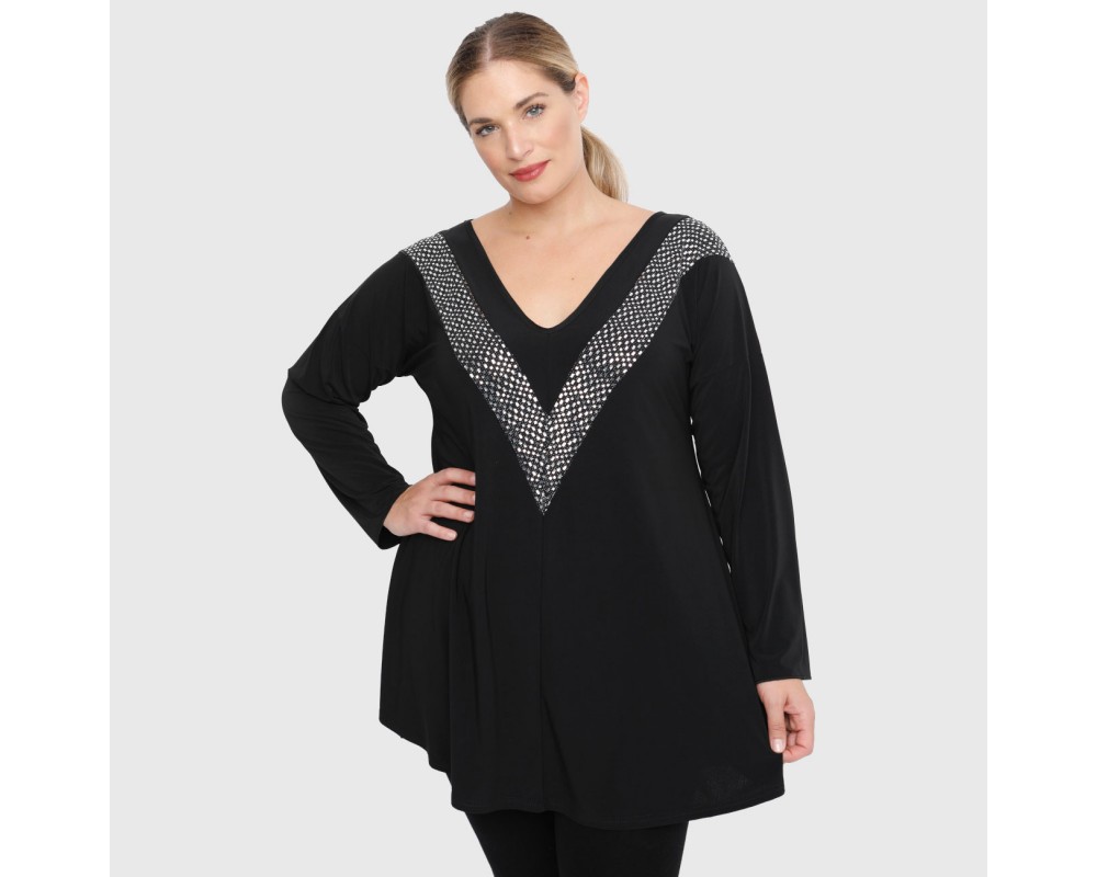 B22-2109V Evaze blouse Plus Size