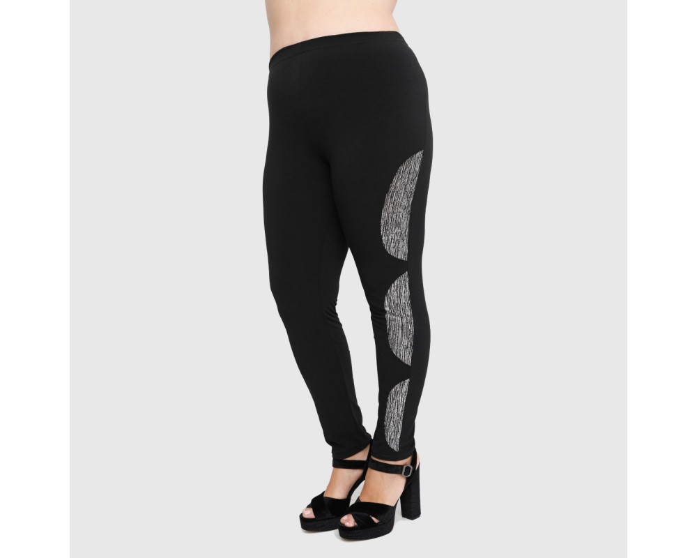 B22-2363KOM Leggings Lurex Plus Size