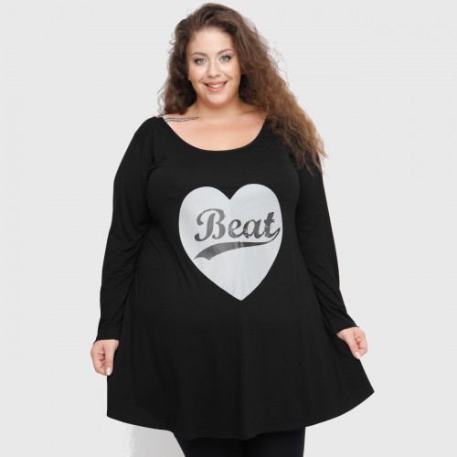 B22-276-S-10 Long Blouse with print