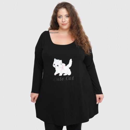 B22-276-S-7 Long Blouse with print