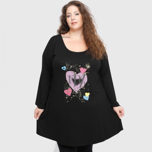 B22-276-S-9 Long Blouse with print