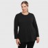 B22-308L Knitted evaze blouse - Black