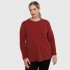 B22-308L Knitted evaze blouse - Bordeaux