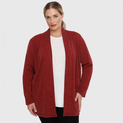 B22-340 Classic cardigan - Bordeaux B22-340 Classic cardigan - Bordeaux