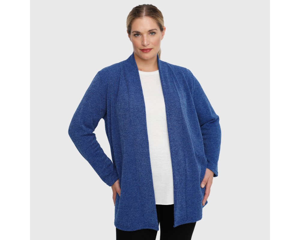 B22-340 Classic cardigan - Royal Blue Plus Size
