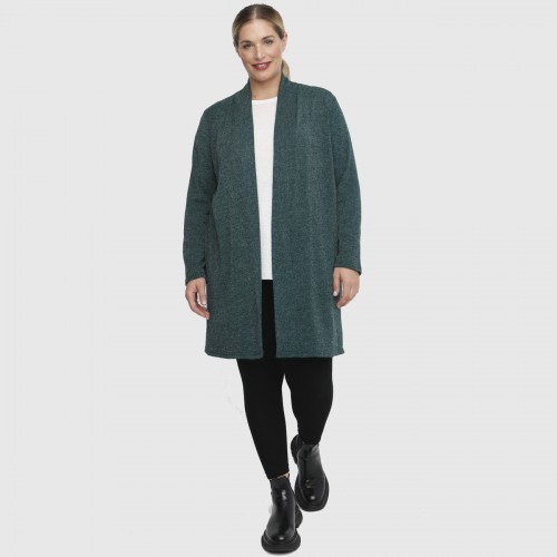 B22-342 Classic long cardigan - Green B22-342 Classic long cardigan - Green