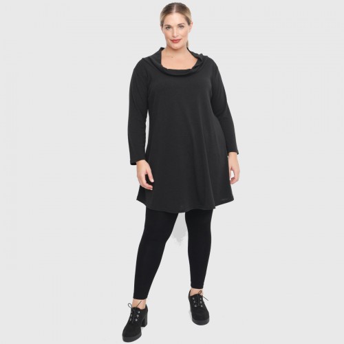 B22-375 Knitted long blouse - Black B22-375 Knitted long blouse - Black