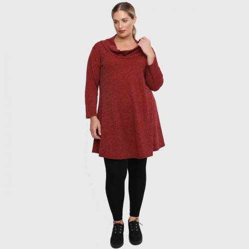 B22-375 Knitted long blouse - Bordeaux B22-375 Knitted long blouse - Bordeaux