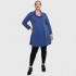 B22-375 Knitted long blouse - Royal Blue