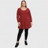 B22-376 Knitted blousedress - Bordeaux