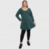 B22-376 Knitted blousedress - Green