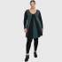 B22-376K Knitted long blouse - Green