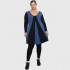 B22-376K Knitted long blouse - Royal Blue