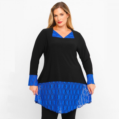 B23-120D Evaze Blousedress - Royal Blue B23-120D Evaze Blousedress - Royal Blue
