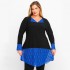 B23-120D Evaze Blousedress - Royal Blue