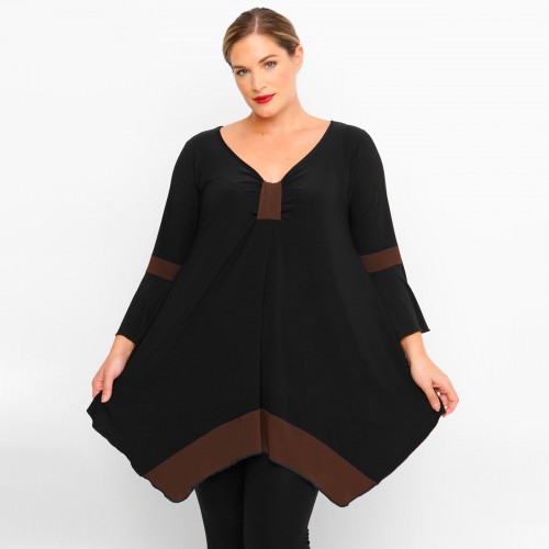 B23-155D Alpha Blouse - Brown B23-155D Alpha Blouse - Brown