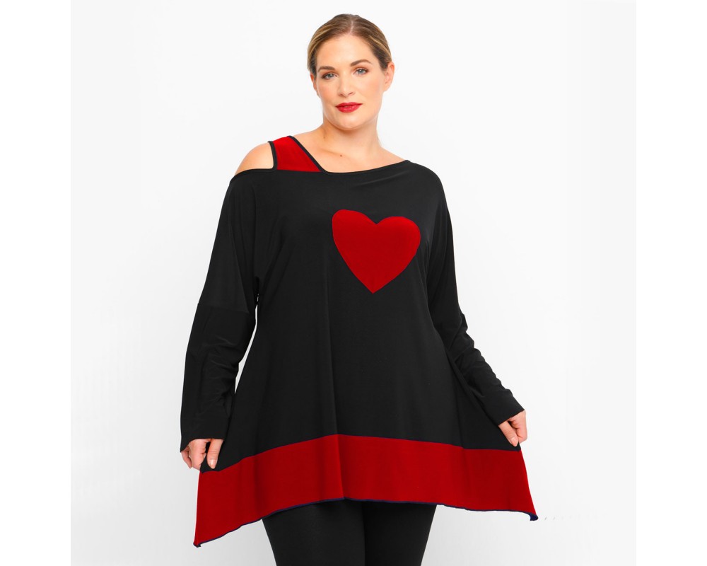 B23-158 Alpha Reglan Blouse - Bordeaux Plus Size