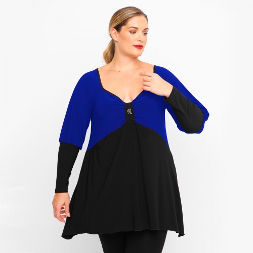 B23-161 Alpha Blouse - Royal Blue B23-161 Alpha Blouse - Royal Blue