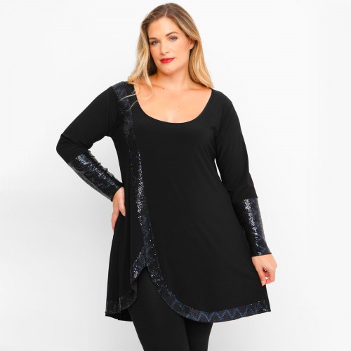 B23-2297 Evaze Blousedress - Black B23-2297 Evaze Blousedress - Black