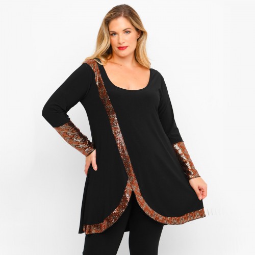 B23-2297 Evaze Blousedress - Bronze B23-2297 Evaze Blousedress - Bronze