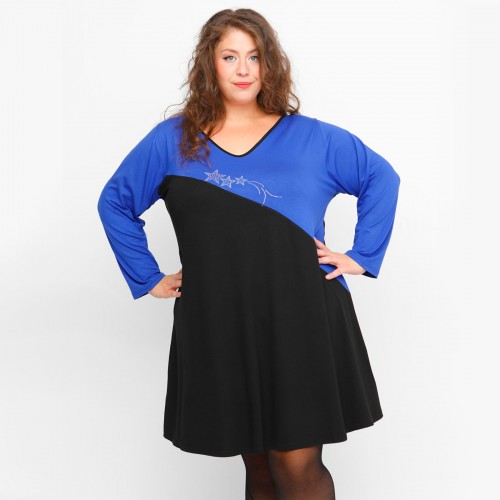 B23-3176-VK Blousedress with print B23-3176-VK Blousedress with print