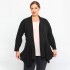 B23-341 Asymmetric knitted cardigan - Black