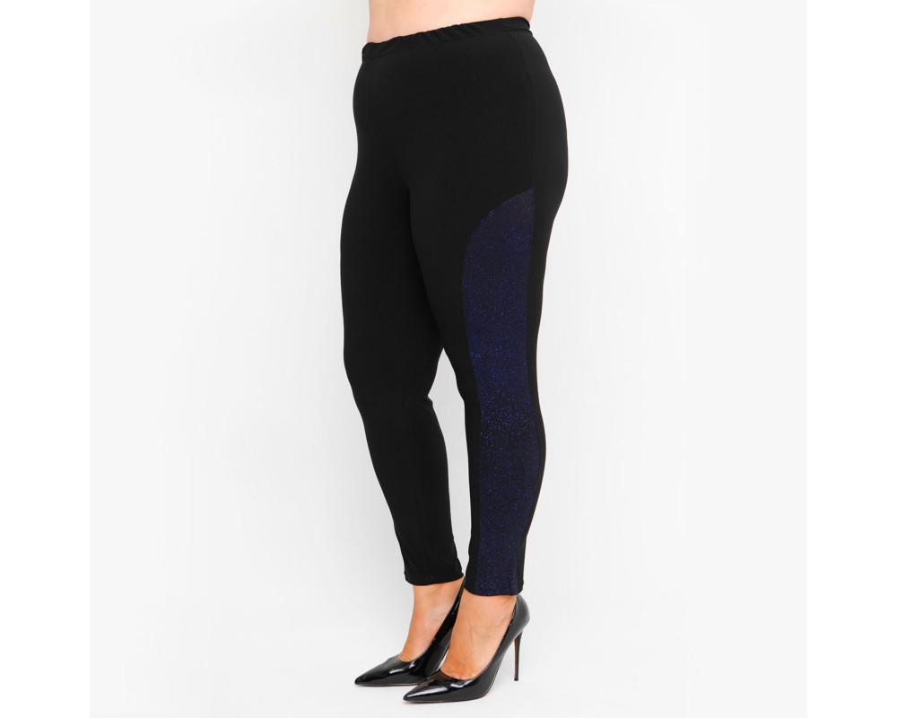 B23-5263D Leggings - Blue Plus Size