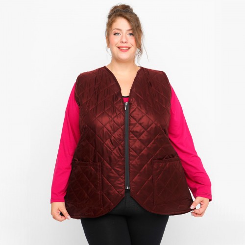 B23-6629GL Vest with pockets - Bordeaux B23-6629GL Vest with pockets - Bordeaux