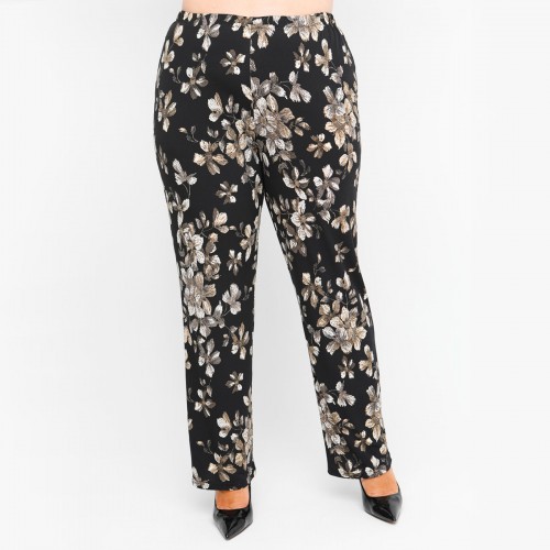 B23-9252 Fitted Floral Trousers B23-9252 Fitted Floral Trousers