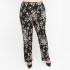B23-9252 Fitted Floral Trousers