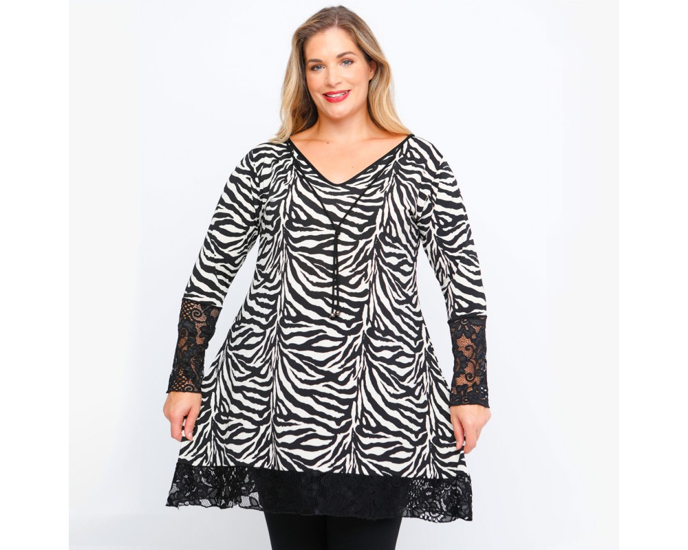 B23-9376D Evaze Blousedress Plus Size