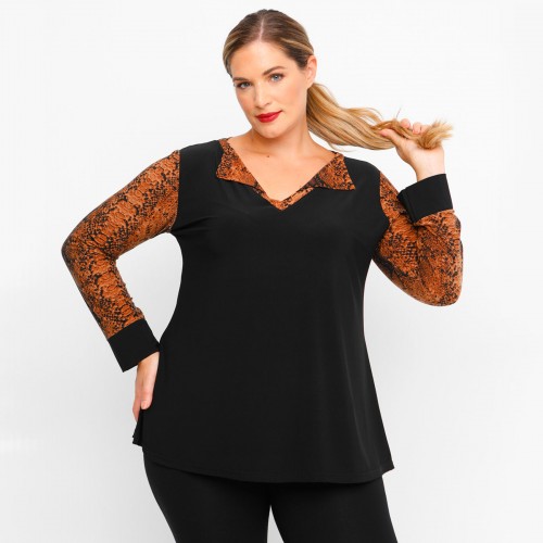 B23-9508LP Evaze Blouse B23-9508LP Evaze Blouse