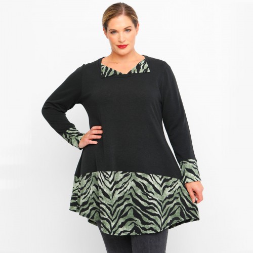 B23-9620 Knitted Blousedress - Green B23-9620 Knitted Blousedress - Green