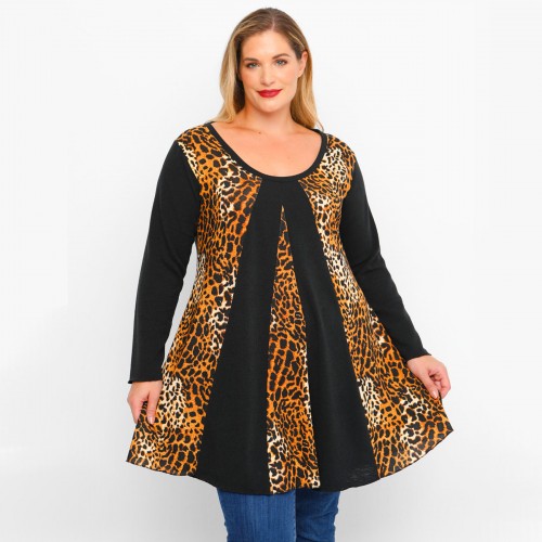 B23-9676K Knitted Blousedress - Rust B23-9676K Knitted Blousedress - Rust