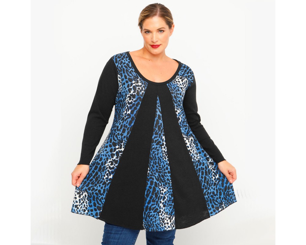 B23-9776K Knitted Blousedress Plus Size